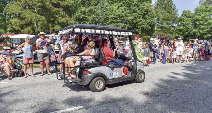 One of Peachtree City's signature vehicles was a part of last year's July 4 parade. File photo.