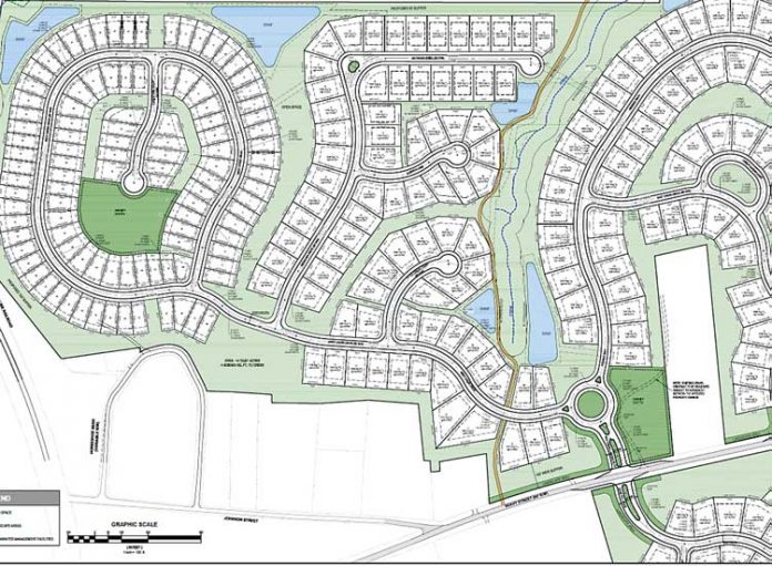 Development layout for Senoia subdivision Keg Street Landing. Photo/City of Senoia.