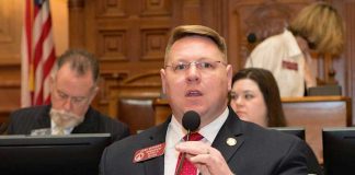 Rep. Josh Bonner in the well of the House of Representatives. File photo.