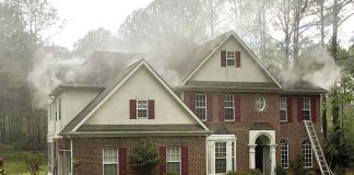 A kitchen fire on April 15 caused minor damage to a home off Ga. Highway 74 South near Peachtree City. Photo/Fayette County Fire Department.