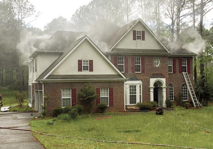 A kitchen fire on April 15 caused minor damage to a home off Ga. Highway 74 South near Peachtree City. Photo/Fayette County Fire Department.