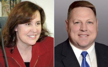 Georgia House District 72 candidates Mary Kay Bacallao (L) and incumbent Rep. John Bonner. File photos.