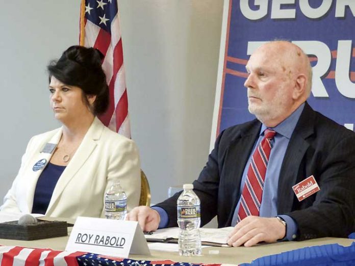District 2 Board of Education Republican candidates Traci Fuller (L) and Roy Rabold. Photo/Ben Nelms.