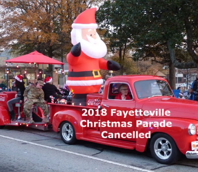 Fayetteville cancels Christmas parade due to worsening weather The