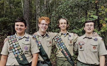 Pictured, from left, are Lewis Cuello, Cole Chapple, Andrew Villars and Tanner Sutherland. Photo/Submitted.