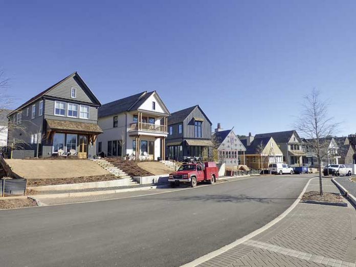 These are a few of the 80 homes built at the large Pinewood Forest development on Veterans Parkway in Fayetteville as of January 2019. Photo/Ben Nelms.