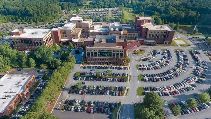 Aerial view of the current Piedmont Fayette Hospital in Fayetteville. Photo/Submitted.