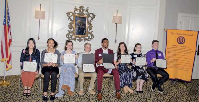 Pictured, from left, are: Ashley Fukuyama, Starr’s Mill High School; Janae Walker, Flat Rock Middle School; Ariel Eaves, Bennett’s Mill Middle School; Wesley Roberts, Whitewater Middle School; Gregory Smith II, Fayette County High School; Juliana Pickard, McIntosh High School; Ainsley Allen, Rising Starr Middle School and Kade Sisk, J.C. Booth Middle School. Photo/Submitted.