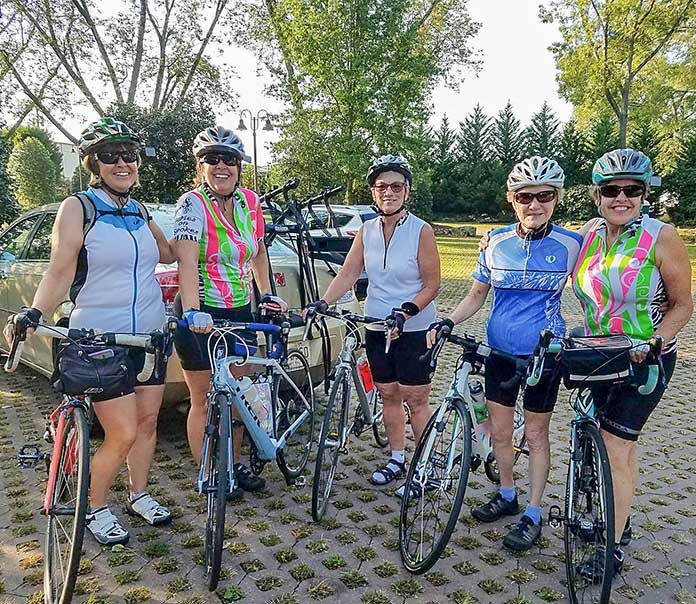 Ladies On Spokes Members ready for a group ride. Photo/Submitted.