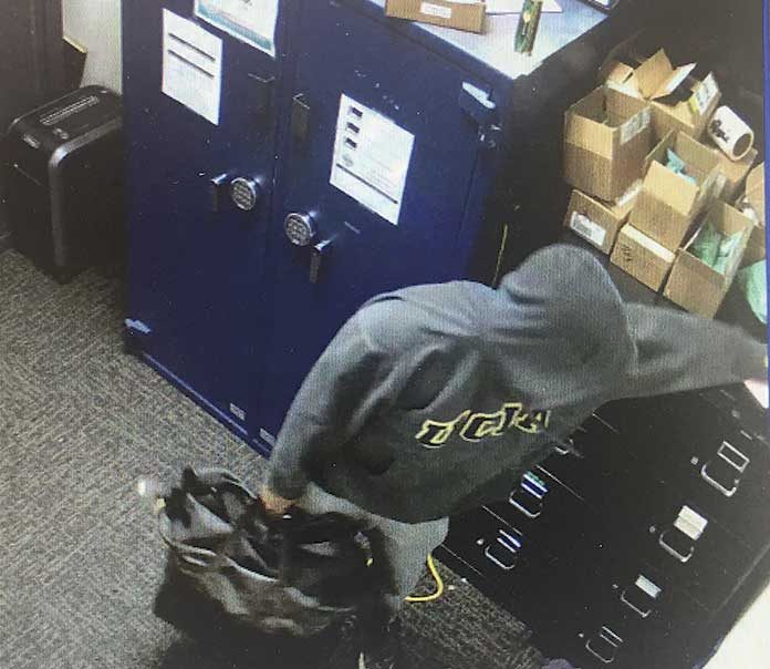 Fayetteville police are looking for this man in connection with an armed robbery at the AT&T store on April 19. Photo/Fayetteville Police Department.