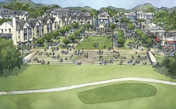 Rendering shows proposed Village Green in Calistoa. Graphic/Peachtree City Council.