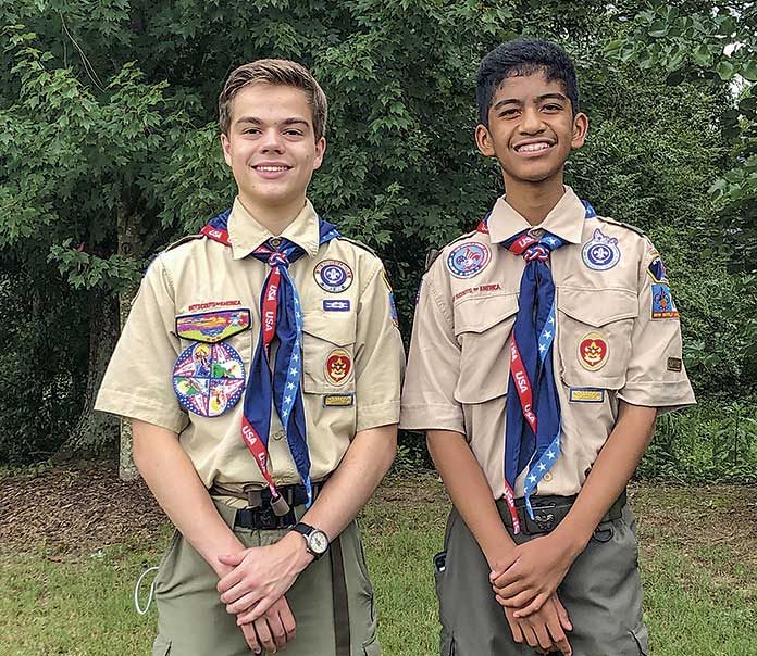 Jared Donahoo (L) and Joshua Soberano are attending the World Scout Jamboree this summer. Photo / submitted