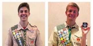 New Eagle Scouts Jack Tucker (L) and Andrew Williams. Photo/Submitted.