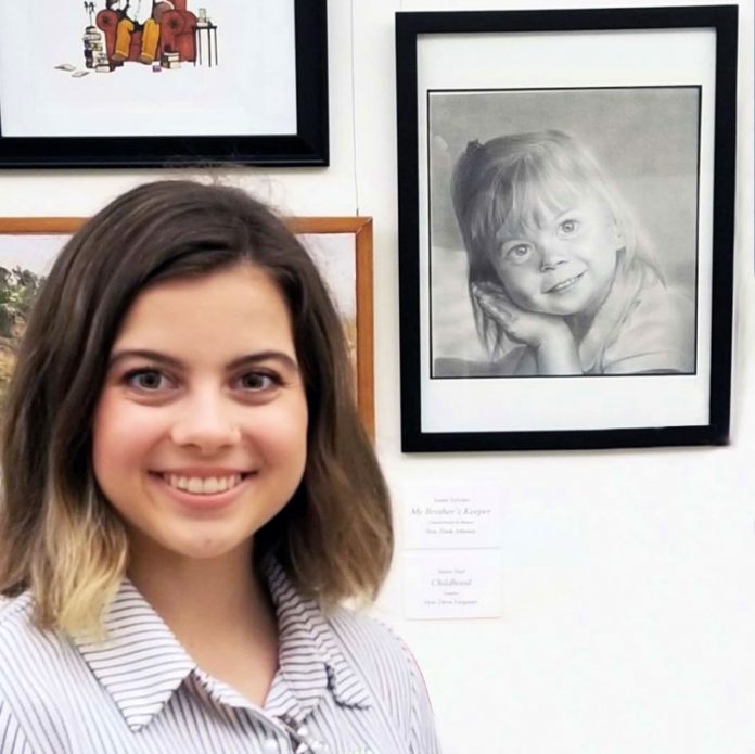 Jessie Hart won the Artistic Discovery Competition, a nation-wide high school art competition. Photo/Fayette County School System.