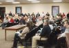 Peachtree City residents, most opposing the Great Wolf Water Park rezoning, crowded into City Hall in March 2015 to be heard. File photo.