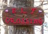 Sign alerts to elf crossing. Photo/Submitted.