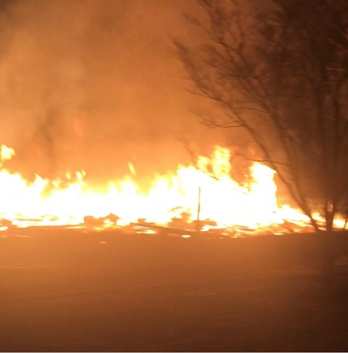 A Jan. 27 fire at a home under construction on Ga. Highway 279 resulted in a total loss. There were no injuries in the blaze. Photo/Fayette County Fire Department.