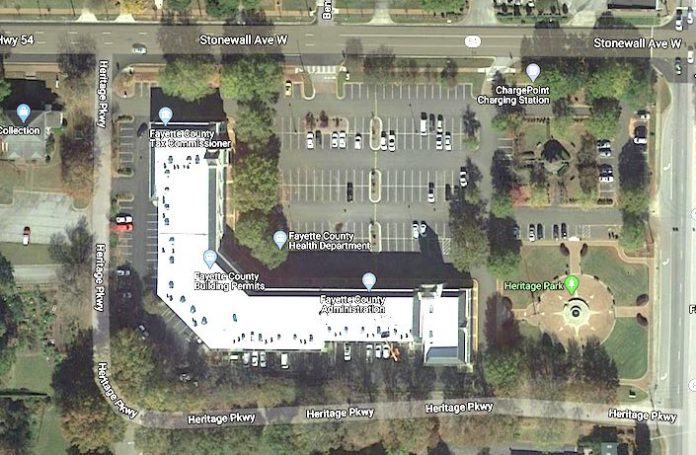 Fayette County government administrative offices in Fayetteville. Photo from Google map.