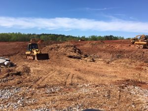 Pictured is the land preparation work for the new Booth Middle School off Carriage Lane in Peachtree City. Photo. Fayette County School System.