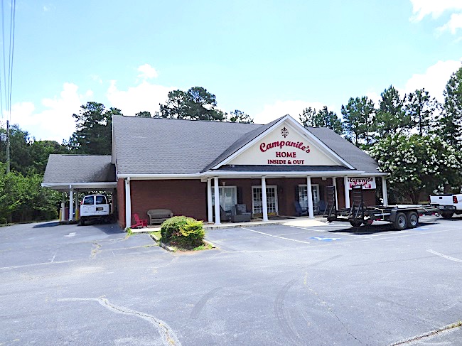The conceptual site plan for a new retail building to be located at the site of the Campanile's store on Ga. Highway 54 East in Peachtree City was approved July 13. Photo/Ben Nelms.