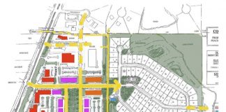 Rezoning plan for 78-acre tract on Peachtree City's east side. Graphic/Peachtree City.