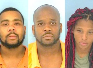 Arrested in connection with the robbery of the Victoria's Secret store in Peachtree City were (L-R) Timmy Chambers, Eugene Martin and Ashley Anderson. Photos/Fayette County Jail.