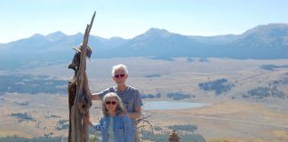 Allen Hamm and his wife, Joyce, found a scenic high point during their trip out West. Photo/Submitted.