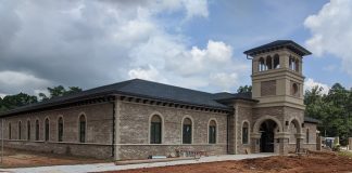 The New Tyrone Municipal Complex on Senoia Road across from Shamrock Park is nearing completion. Photo/Town of Tyrone.
