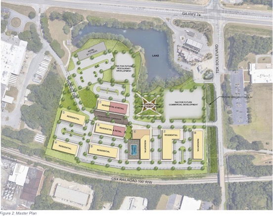 Master plan of the proposed rezoning and development on Widget Drive. Graphic provided by the Planning Commission.