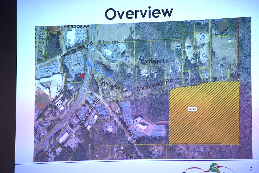 <b>The new middle school site is the brown area in the lower right. Graphic/Peachtree City Council.</b>