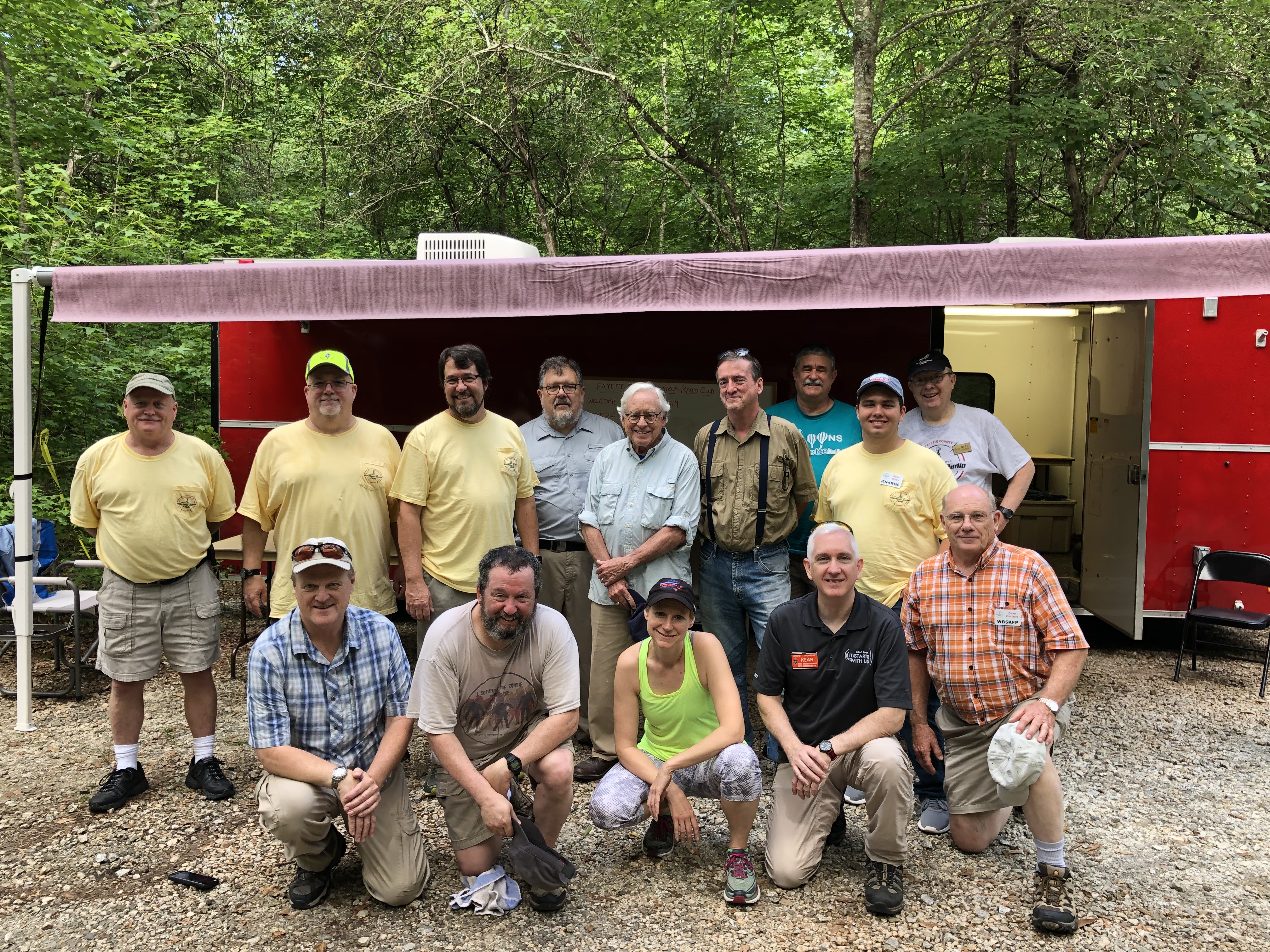 Members of the Fayette County Amateur Radio Club assemble for Field Day. Photo/Joe Domaleski (KI4ASK).