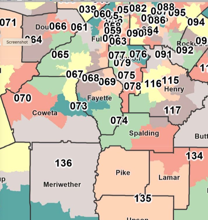 Redrawn District Voting Map Approved By Georgia House The Citizen 0075