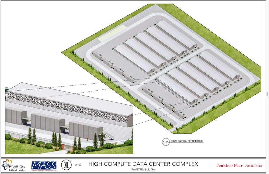Data center structures. Graphic/City of Fayetteville.
