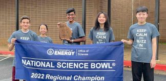 J.C. Booth Middle competed in the Georgia regional competition of the National Science Bowl, with one team winning and advancing to nationals. Photo/Fayette County School System.