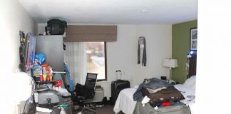 What a motel room ID fraud operation looks like. Photo/Peachtree City Police Department.