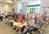 View of the crowd at Fayetteville City Hall for the City Council decision on annexing 412 acres for a data center. Photo/Ben Nelms.