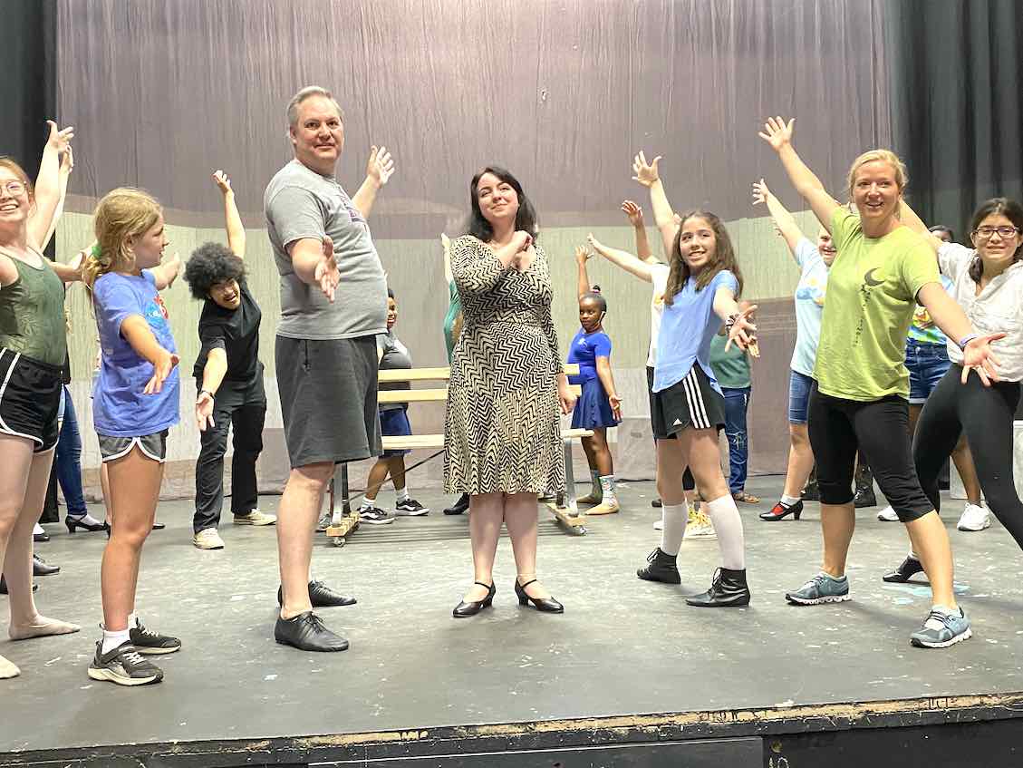 The cast of "Mary Poppins" rehearses for the season's final production at Southside Theatre Guild in Fairburn.