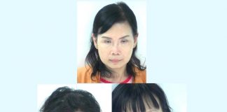 At top, Xiaoling Huang; below, L-R, Chunhua Min and Furong Ren. Photos/Fayette County Jail.