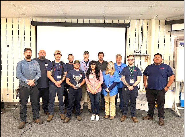 Pictured are members of the winning team for Yamaha’s most recent Small Group Competition. Their winning project keeps the entire golf car assembly line running at optimal speed.