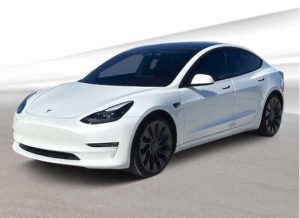 Stock photo of Tesla Model 3.
