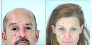 Travis Smelley (L) and Natalie N. Dumitras. Photos/Fayette County Jail.