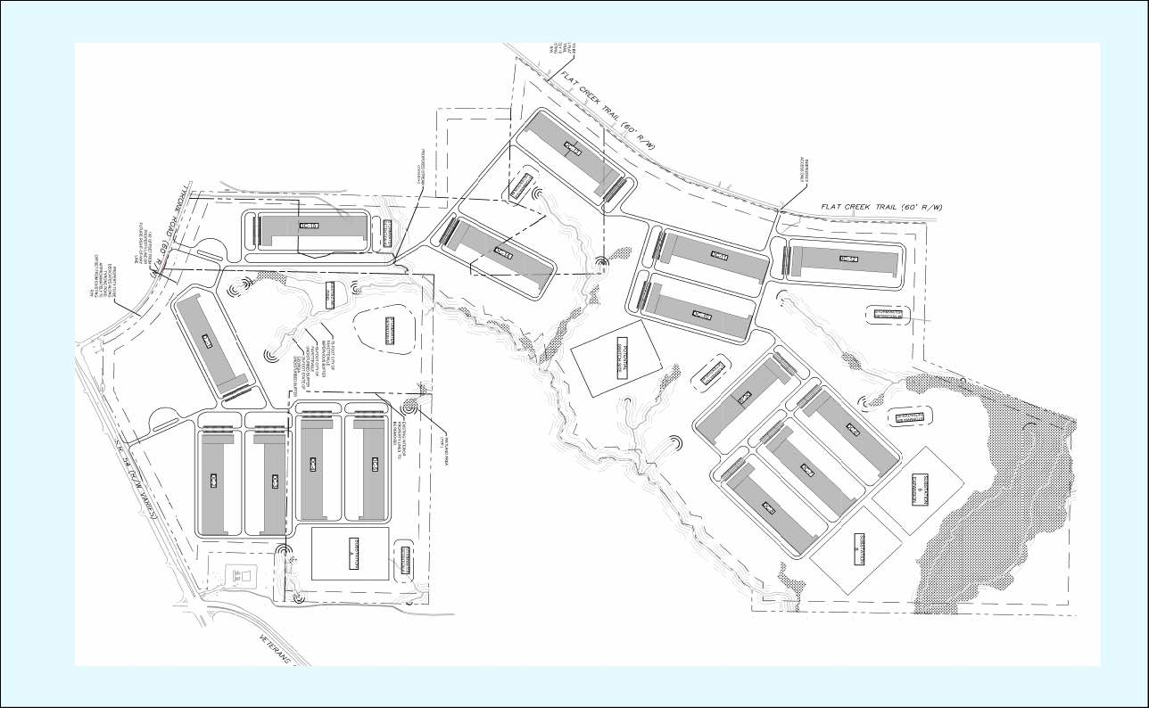 Fayette data center site plan. Graphic/City of Fayetteville.