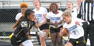Girls flag football is bringing the game to a whole new batch of student-athletes at three Fayette high schools. Photo/Fayette County School System.