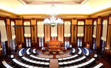 The Georgia House of Representatives chamber in the state Capitol. Photo/Facebook page.