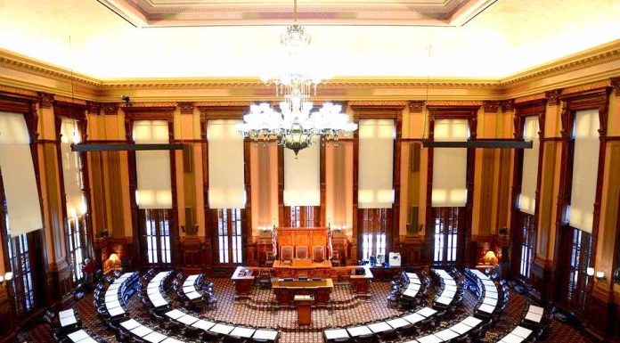 The Georgia House of Representatives chamber in the state Capitol. Photo/Facebook page.