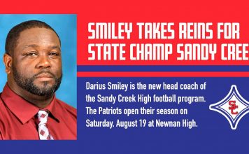 Sandy Creek High School Coach Darius Smiley. Graphic/Fayette County School System.