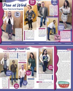CFC staff serve as models for Clothes Less Traveled in a Fayette Woman magazine photo shoot in late 2018. Photo/Joyce Beverly