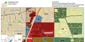 Map shows site of proposed 11-acre annexation request. Graphic/Peachtree City.
