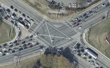 Aerial view of the Hwy. 54-74 intersection. Photo/Ga. DOT.