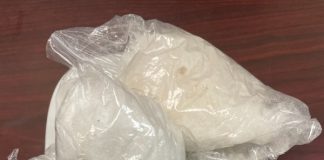 Methamphetamine ready for sale shown on police scale. Photo/Peachtree City Police Department.